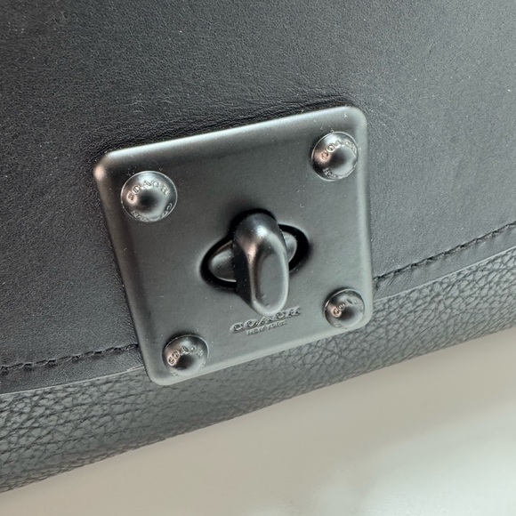 COACH Drifter Carryall in Black Leather & Jet Black Micro Wallet - Picture 12 of 15